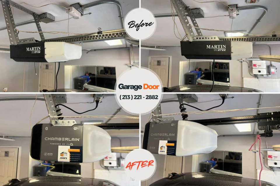 Before and after: Garage Door Service Kimberling City, MO